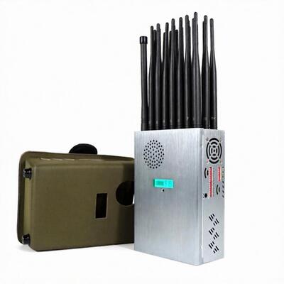 satın al 5G WiFi GPS UHF VHF için Taşınabilir Kablosuz Sinyal Karıştırıcı Engelleyici 24 Antenler online manufacture
