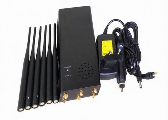 satın al Yüksek Güç Altı Yollu Taşınabilir Jammer Cihazı, Hücresel Sinyal Engelleyici 6000mAh Pil online manufacture