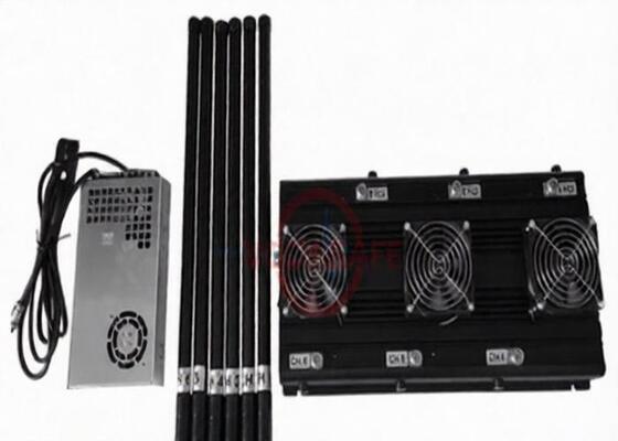 satın al Kiliseler / Müzeler için 90W Sabit Altı Yollu Drone Sinyal Jammer Yüksek Çıkış Gücü online manufacture