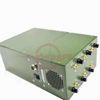 satın al Omuz Arka Cep Telefonu Sinyal Engelleyici Jammer Altı Anten ile Dahili Pil 30W online manufacture